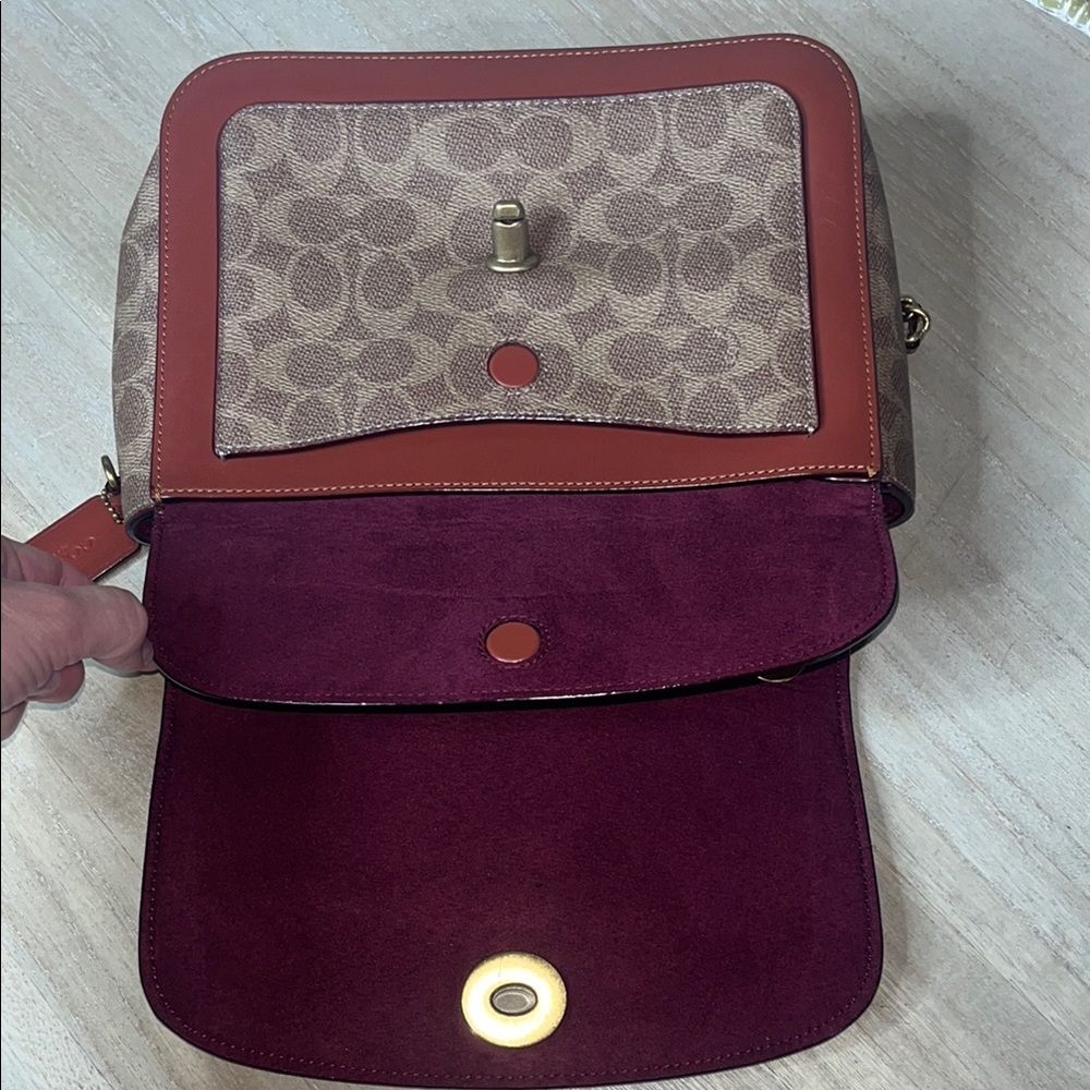 Coach Red and Brown Women's Bag - Picture 4 of 12